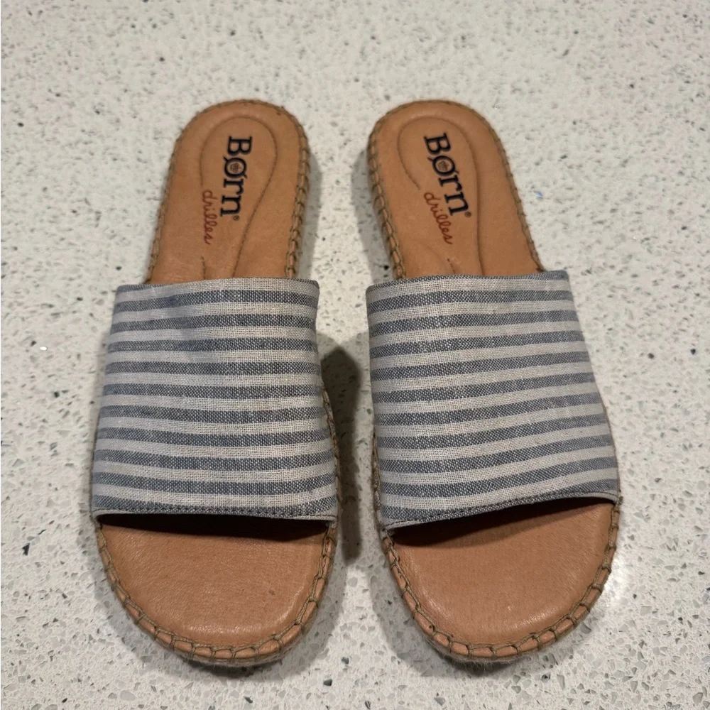 Børn San Benito Blue Striped Slide Sandals Espadrilles